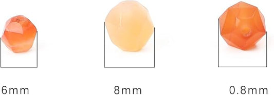 Faceted Natural Sunstone Stone Round Beads 8mm 36cm/Strand for Jewelry Making
