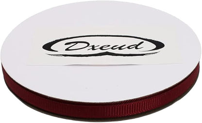 Solid Grosgrain Ribbon 25 Yard Each Roll 100% Polyester Woven Edge (1/4", Dark Red)