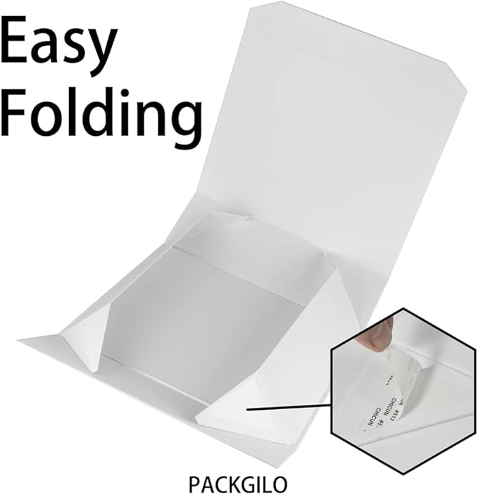 White Extra Large Gift Box with Lid 3 Pcs 19x16x6 Inches, Gift Box large White Gift Boxes for Presents Clothes Robe Wedding Dress Sweater,Reusable Foldable Bridesmaid Proposal Box（Matte）