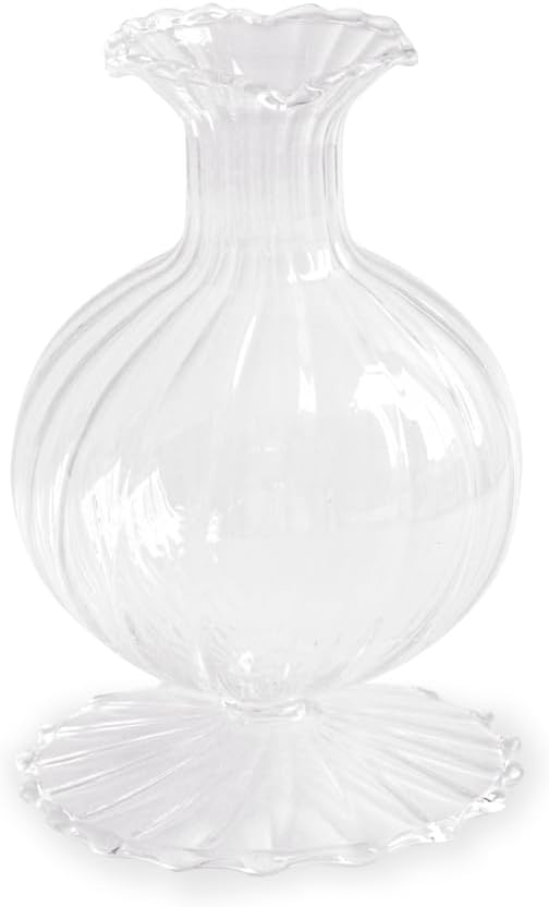 Glass Cambridge Ella 7" Bud Vase Set of 2 (Clear)