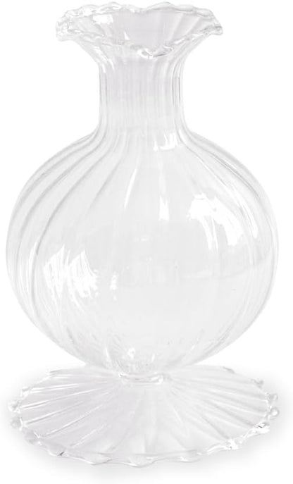 Glass Cambridge Ella 7" Bud Vase Set of 2 (Clear)