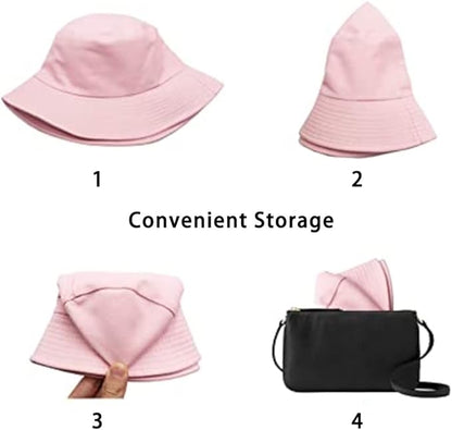 Malaxlx Unisex Bucket Hat Beach Sun Hat Aesthetic Fishing Hat for Men Women Teens, Reversible Double-Side-Wear