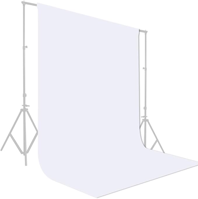 GFCC 10ftx10ft White Backdrop Background for Photography White Photo Booth Backdrop for Photoshoot Photography Background Screen Video Recording Parties Curtain