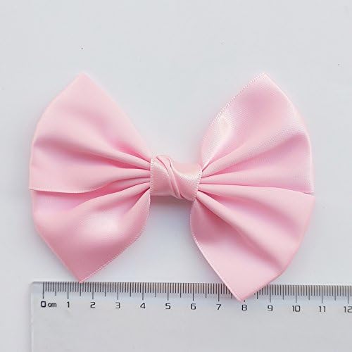 Chenkou Craft Mix Bulk 50pcs Ribbon Flowers Bows Craft Wedding Ornament Appliques A0241