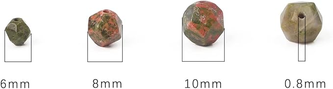 Faceted Natural Unakite Stone Round Beads 6mm 36cm/Strand for Jewelry Making