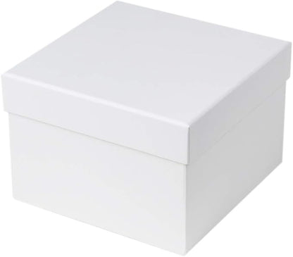 Briful Square Gift Boxes with Lids Set of 4 White Gift Box Assorted Sizes Nesting Gift Boxes for Presents Birthday Bridesmaid Wedding Valentines Christmas Party Favor Boxes