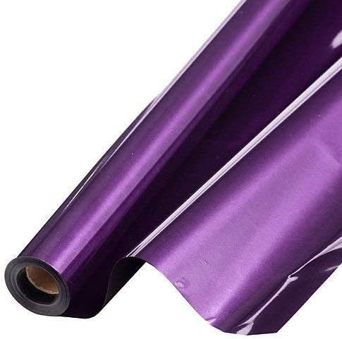 PMU Gift Wrap Mylar Roll Metallic Purple 2-sided, 48 Inches X 100 Ft Roll 1.4 Mil Highly Reflective Mylar Film, Great for Gifts, Birthdays, Christmas, Baskets, Arts & Crafts