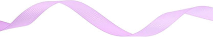 Solid Grosgrain Ribbon 25 Yard Each Roll 100% Polyester Woven Edge (1/2", Purple Pink)