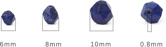Faceted Natural Lapis Lazuli Stone Round Beads 10mm 36cm/Strand for Jewelry Making