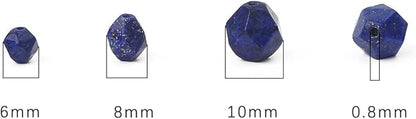Faceted Natural Lapis Lazuli Stone Round Beads 8mm 36cm/Strand for Jewelry Making
