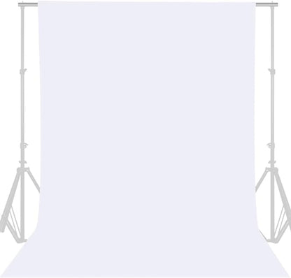 GFCC 8FTX10FT White Backdrop Background for Photography Photo Booth Backdrop for Photoshoot Background Screen Video Recording Parties Curtain