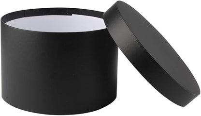 Briful Round Gift Boxes with Lids Set of 4 Black Gift Boxs Assorted Sizes Nesting Gift Boxes for Presents Birthday Bridesmaid Wedding Valentines Christmas Party Favor