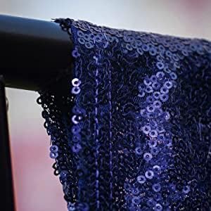 Navy Blue Sequin Backdrop Curtain 10FT x 10FT 1Panel Blue Glitter Photography Background Shimmer Backdrop for Wedding Party Baby Shower Holiday Event Party Decor