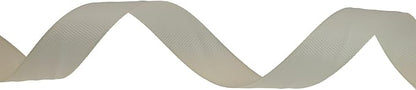 Solid Grosgrain Ribbon 25 Yard Each Roll 100% Polyester Woven Edge (3/4", Beige)