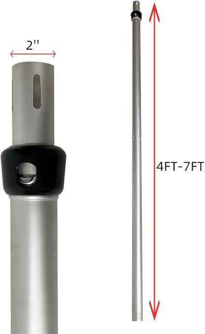 Portable Pipe and Drape Heavy Duty Backdrop Stand, ADJ Metal Frame and Heavy Metal Base for Wedding, Birthday Party, Photography Backdrop (1*ADJ UprightPole 4-7FT)