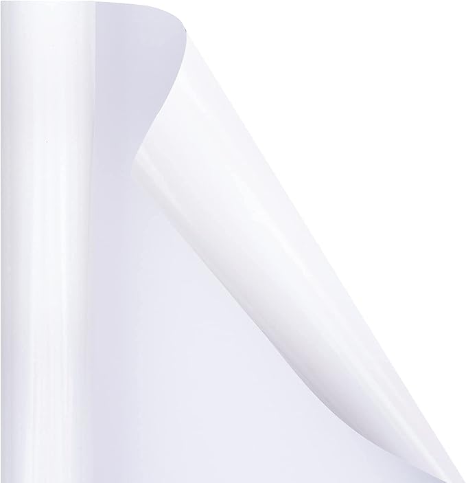 RUSPEPA White Metallic Wrapping Paper - Solid Color Paper Perfect for Wedding, Birthday, Christmas, Baby Shower - 17 Inches X 32.8 Feet