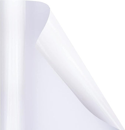 RUSPEPA White Metallic Wrapping Paper - Solid Color Paper Perfect for Wedding, Birthday, Christmas, Baby Shower - 17 Inches X 32.8 Feet