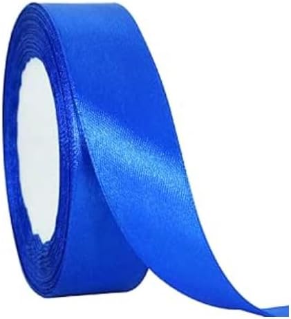 TONIFUL Royal Blue Satin Ribbon 1 Inch X 25yds Solid Silk Ribbons for Gift Wrapping, Craft, Floral Bouquets, Valentine's Day Christmas Gift Wrapping, Party Wedding Decoration