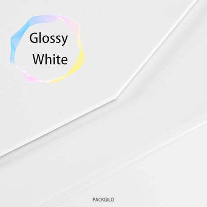 White Extra Large Gift Box with Lid 2 Pcs 16.5 x 13 x 5.3 Inches, Gift Box large White Gift Boxes for Presents Clothes Robe Wedding Dress Sweater,Reusable Foldable Bridesmaid Proposal Box（Glossy）