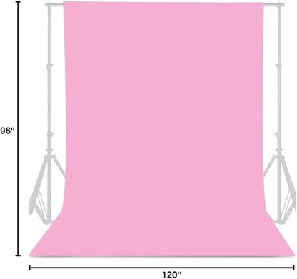 GFCC Pink Backdrop - 8FTX10FT Polyester Pink Photo Backdrop for Photoshoot Background for Photography Screen Video Recording Picture Background