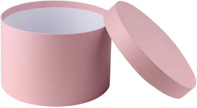 Briful Round Gift Boxes with Lids Set of 4 Pink Gift Box Assorted Sizes Nesting Gift Boxes for Presents Birthday Bridesmaid Wedding Valentines Christmas Party Favor Boxes