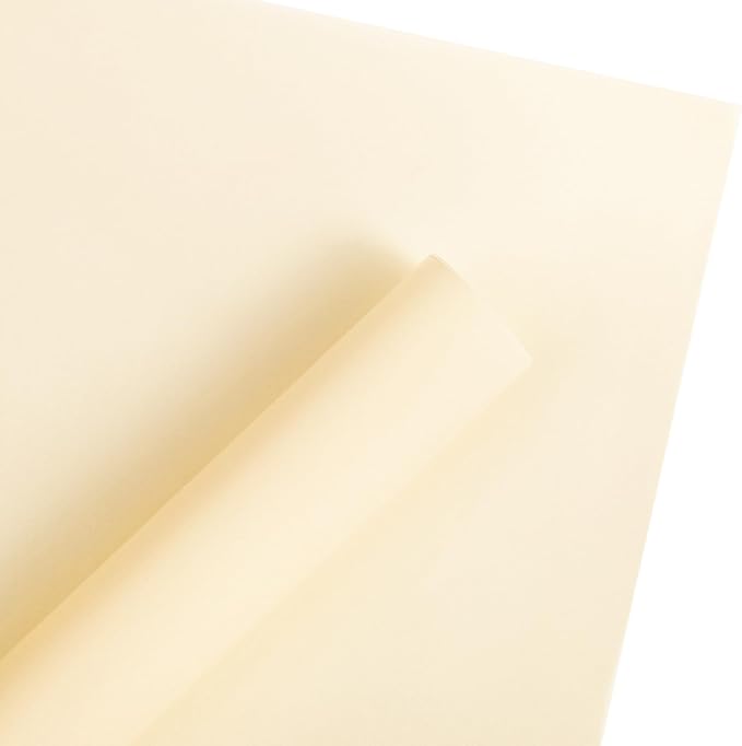 WRAPAHOLIC 20 Sheets Flower Wrapping Paper - 22.4 x 22.4 inch Pure Cream Yellow Color Water-Resistant Floral Bouquet Wrapping Paper, Florist Supplies Packaging for Fall Wedding Birthday Gift DIY