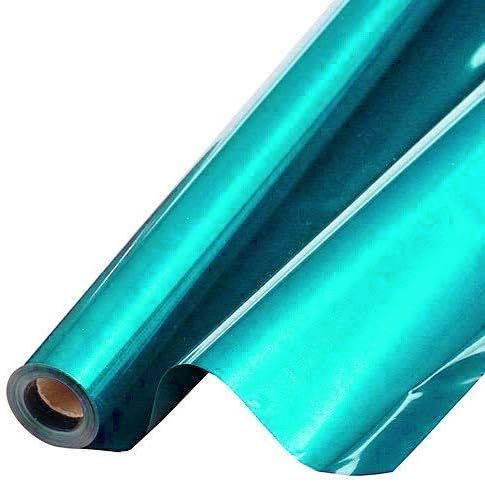 PMU Gift Wrap Mylar Roll Metallic Turquoise 2-sided, 48 Inches X 50 Ft Roll 1.4 Mil Highly Reflective Mylar Film, Great for Gifts, Birthdays, Christmas, Baskets, Arts & Crafts