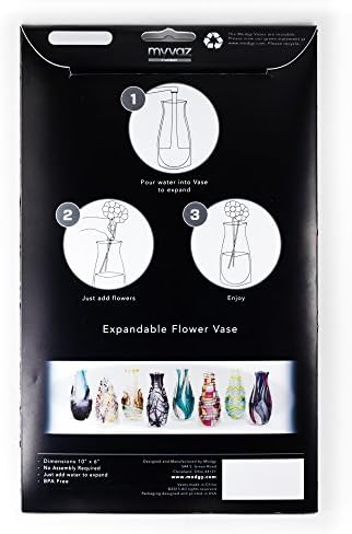 MODGY Expandable Flower Vase Plastic Decorative Modern Vases for Flowers Centerpieces Dining Table Decor Living Room Bathroom Wedding Office, Chailife MyVaz