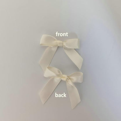 50pcs 1-1/2" Mini Satin Ribbon Bows Without Twist Ties for Crafts Gift Wrapping Packing Christmas Decoration (1.5"-Ivory)