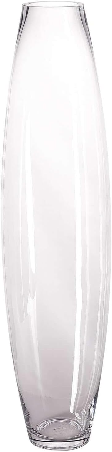 Efavormart 31" Tall Tapered Cylinder Glass Vase Clear Floor Vase Centerpiece for Table Décor