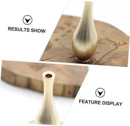 2pcs Mini Brass Vases Antique Desktop Flower Ornaments Creative Home Decor for Home and Tea Rooms Easy to Clean Decorative Adornments