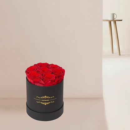 NATROSES 7 Piece Preserved Roses in a Box, Preserved Flowers for Birthday, Flower Gifts for Mothers Day (Red)