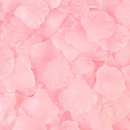 LZXD 1000 Pieces Light Pink Artificial Silk Rose Petals Flower Decoration Wedding Party Color Light Pink