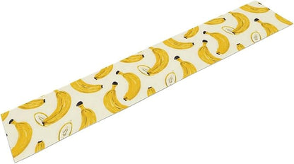 Banana Table Runner, Kitchen Dining Table Decor, Watercolor Tropical Fruit Palm Leaves Table Runners for Indoor Outdoor Home Farmhouse Holiday Wedding Birthday Party Decoration, 13 x70 in