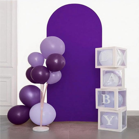 6.6FT Two-Sided Purple Arch Backdrop Cover, Wedding Arch Covers, Purple Backdrop Cover for Party Gender Reveal Birthday Party Decor