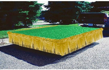 Anderson's Green Metallic Floral Sheeting,15 Ft. Parade Float Decoration for Trailers, Parties, Weddings, Proms, Photo Backdrops & Events – Shiny Fringe Garland for Indoor/Outdoor Use
