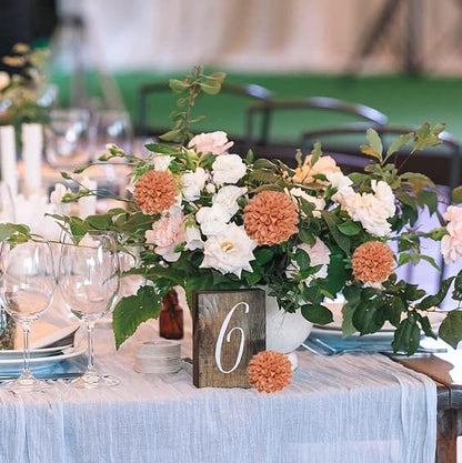 Artificial Flowers, 50pcs Artificial Rose for DIY Wedding Bouquets Centerpieces Arrangements, Terracotta Dahlia Flowers with Stems for Bridal Shower Party Home Decorations