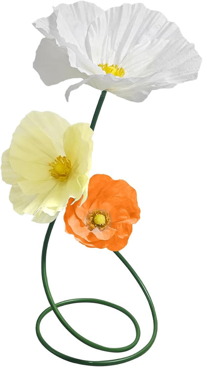 Large Decor Flowers Backdrop, Giant Flowers for Christmas Decoration, Wedding Flowers Decorations, Artificial Flower Art Wall Decorations for Birthday/Party/Baby Shower 3 Pack (Orange Yellow White)