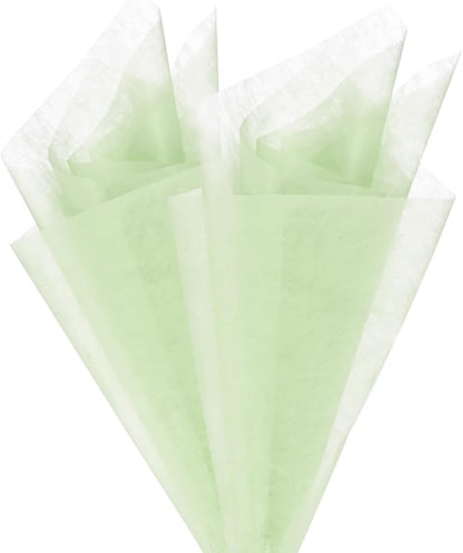 M METERXITY 20-Sheet Korean Cotton Wrapping Flower Paper, Waterproof Floral Wrapping Cotton Paper for Bouquets/Gift Packaging [Green]