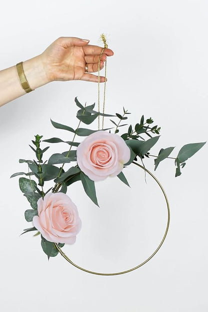 Artificial Rose Flower Artificial Flowers Flower with Long Stem Silk Roses Bouquet for Wedding Bridal Shower Party Home Decoration (Blush, 12 Pcs)