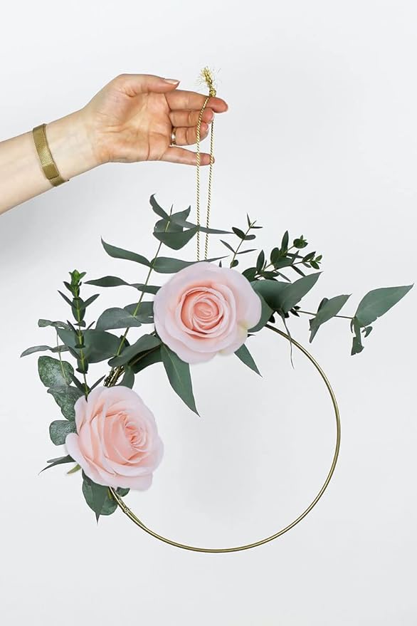 Artificial Rose Flower Artificial Flowers Flower with Long Stem Silk Roses Bouquet for Wedding Bridal Shower Party Home Decoration (Blush, 50 Pcs)