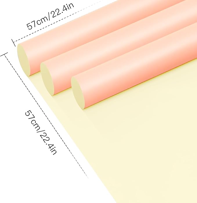 WRAPAHOLIC 20 Sheets Flower Wrapping Paper - 22.4 x 22.4 inch Cream Yellow Color Water-Resistant Floral Bouquet Wrapping Paper, Florist Supplies Packaging for Wedding Birthday Gift DIY