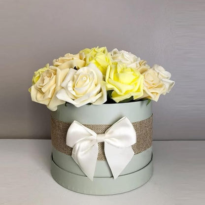 Artificial Rose Flower Heads, 100pcs Cream Yellow Roses Artificial Flower Foam Rose for DIY Wedding Bouquets Centerpieces Arrangements Party Baby Shower Home Decor (Stemless,Cream Yellow)