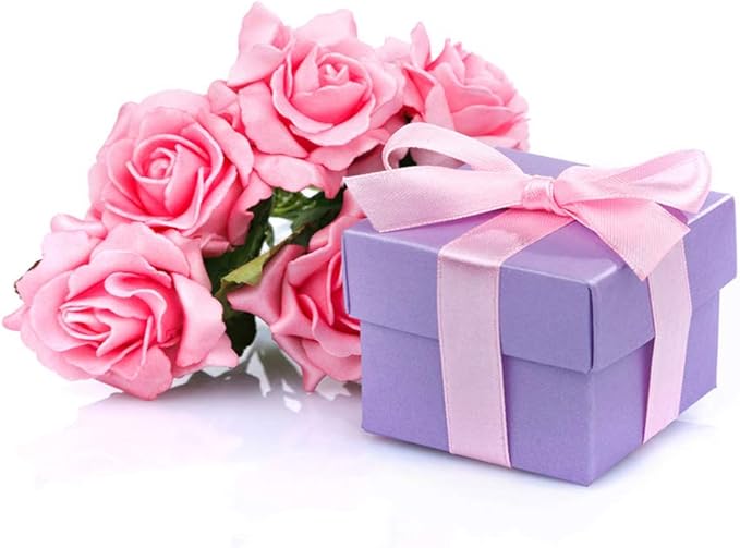 LIUYAXI 1-1/2 Inches 50 Yards Pink Satin Ribbon, Solid Fabric Ribbon Roll for Flower Bouquets, Gift Wrapping, Wedding, Handmade Crafts
