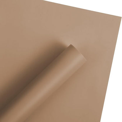 WRAPAHOLIC 20 Sheets Flower Wrapping Paper - 22.4 x 22.4 inch Pure Coffee Color Water-Resistant Floral Bouquet Wrapping Paper, Florist Supplies Packaging for Wedding Birthday Gift DIY
