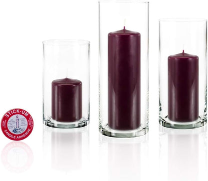 yummi Set of 36 Slim Pillars and Cylinder Vases - Magenta