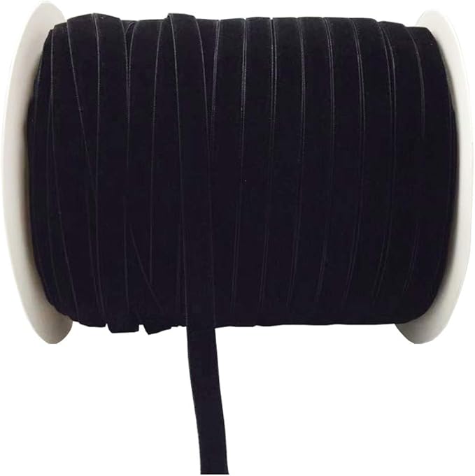 10 Yards Black Velvet Ribbon Spool