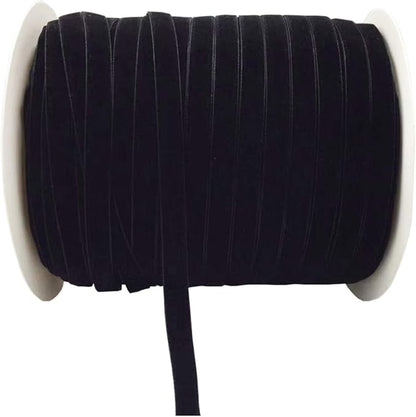 10 Yards Black Velvet Ribbon Spool