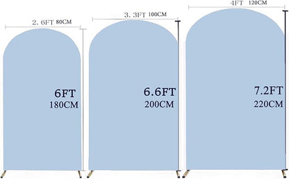 6.6 FT Arch Backdrop Cover, JFDYDM Baby Blue Wedding Arch Cover 6.6 FT, Baby Blue Chiara Backdrop Covers for Party Baby Shower Birthday
