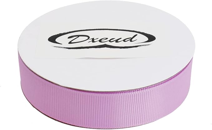 Solid Grosgrain Ribbon 25 Yard Each Roll 100% Polyester Woven Edge (3/4", Purple Pink)